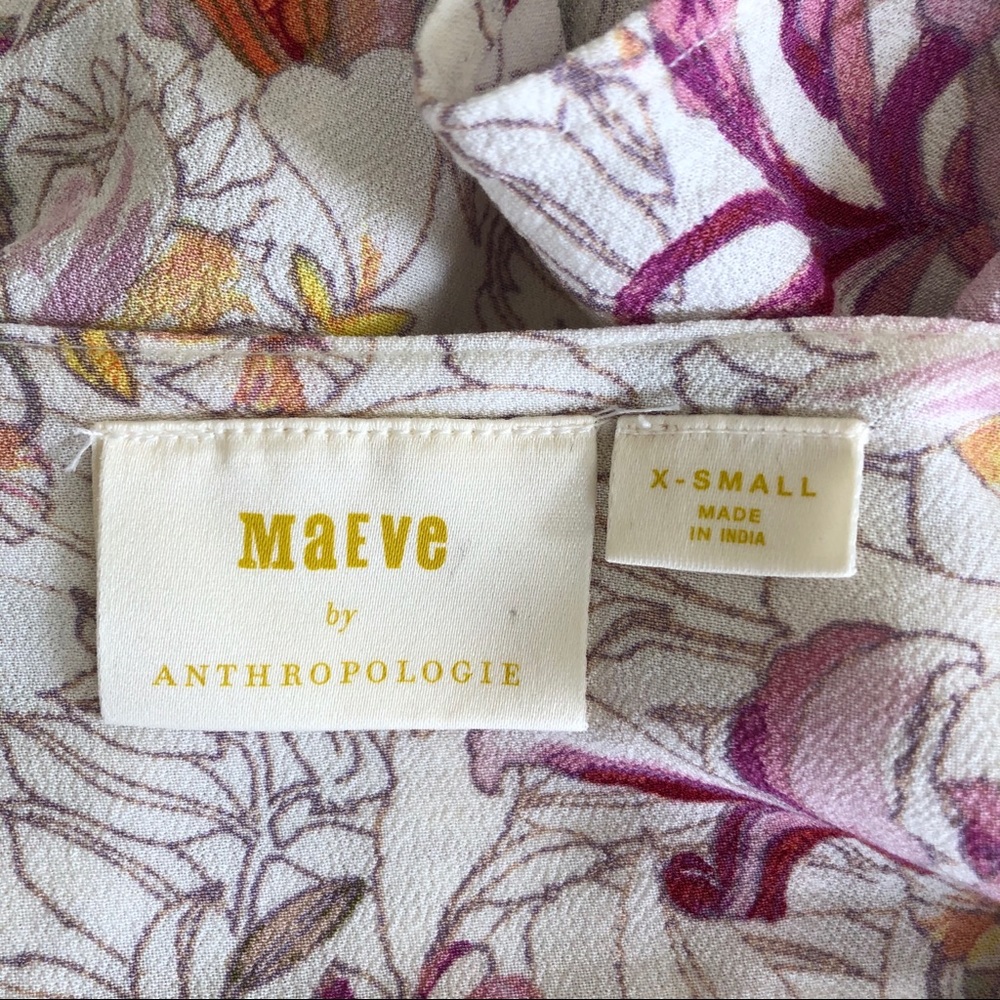 Anthropologie Pernille Tie Sleeve Blouse XS - Picture 4 of 4